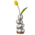 modern aesthetic room decor metallic stones shaped ceramic vase roomtery