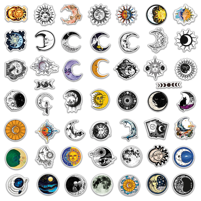 Sun & Moon Witchy Sticker Pack - Shop Online on roomtery