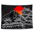 Sunset above a Japanese Village Tapestry
