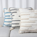 textured tufted stripe throw pillow cover