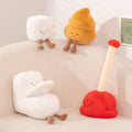 happy toilet plush faux fur aesthetic toy