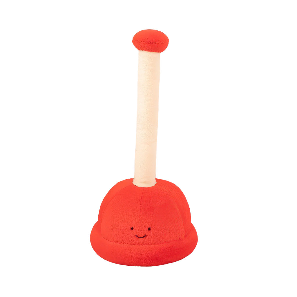 happy red plunger funny and kawaii aesthetic plush toy