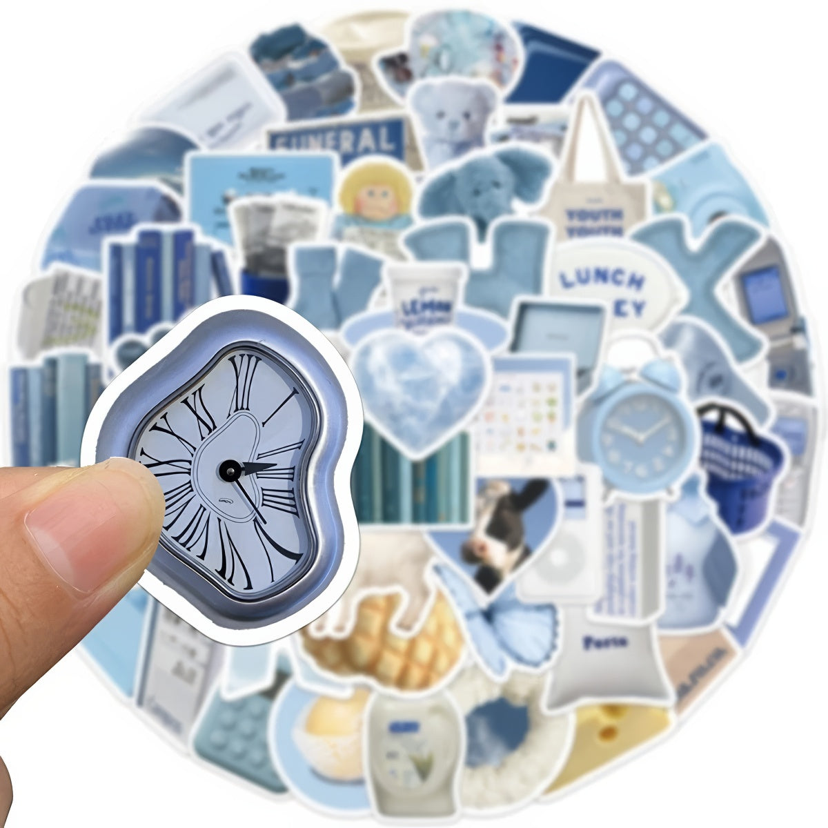 bluecore aesthetic themed sticker pack