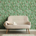 tropical leaves pattern print peel and stick wallpaper roomtery