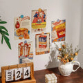 vintage aesthetic mid 50s print of sweets and pies wall collage card set roomtery room decor