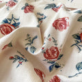 vintage coquette red roses with bears print bedding duvet cover set roomtery