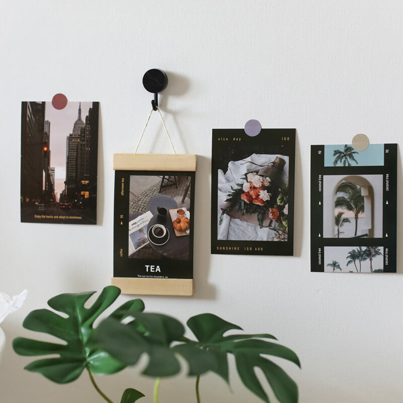 vintage film camera photos wall collage postcards roomtery