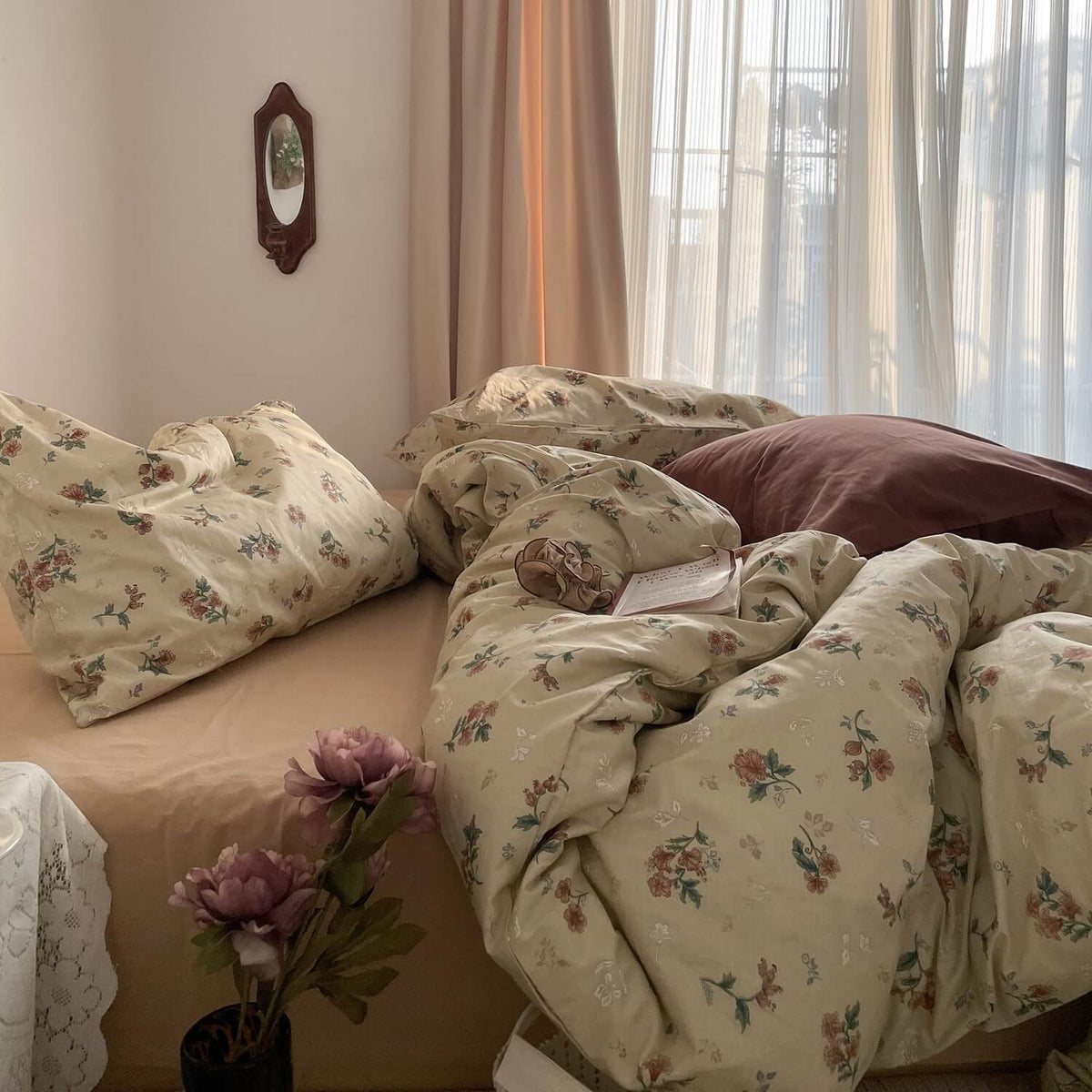 Old Fashioned Floral Bedding Set | Vintage Aesthetic Bedding - roomtery