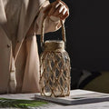 hanging glass jar with jute rope cross cottagecore aesthetic room decor roomtery