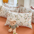 vintage aesthetic bedding duvet cover set red berries print roomtery bedroom decor 