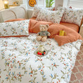 vintage aesthetic bedding duvet cover set red berries print roomtery bedroom decor 