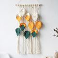 wall hanging macrame leaf shaped fringe boho aesthetic room decor roomtery