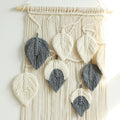 wall hanging macrame leaf shaped fringe boho aesthetic room decor roomtery