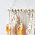 wall hanging macrame leaf shaped fringe boho aesthetic room decor roomtery