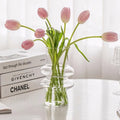 vintage wavy shaped glass flower vase aesthetic decor roomtery