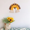 weaved rainbow animals wall decor