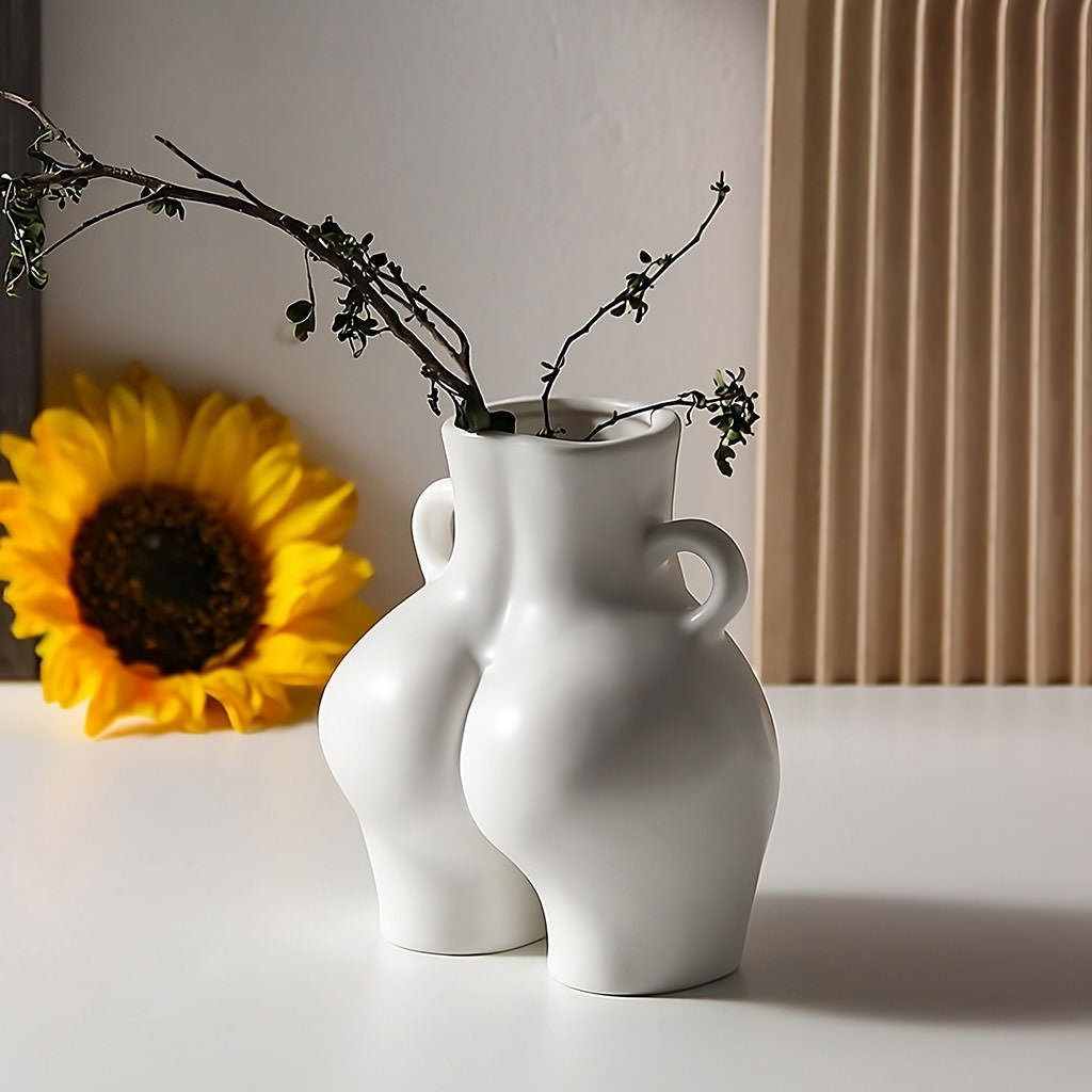 wide hips ceramic vase