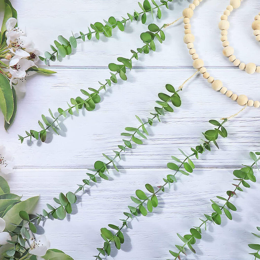 wooden beads with vines wall decor