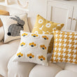 Yellow Themed Embroidered Cushion Cover