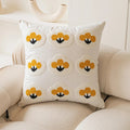 embroidered yellow dogtooth pastel aesthetic cushion pillow cover roomtery room decor