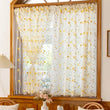 Yellow Wildflower Embroidered Sheer Curtain