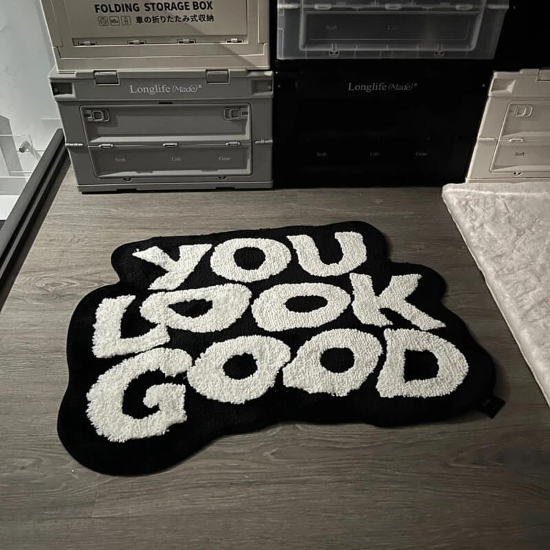 you look good print tufted accent rug roomtery