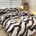 zebra art print aesthetic bedding set roomtery