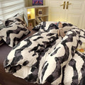 zebra art print aesthetic bedding set roomtery