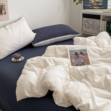 pale dusty colors plain bedding aesthetic duvet cover minimalistic sheet set roomtery