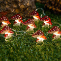 fly agaric red mushroom aesthetic fairy lights set fairycore aesthetic room decor roomtery