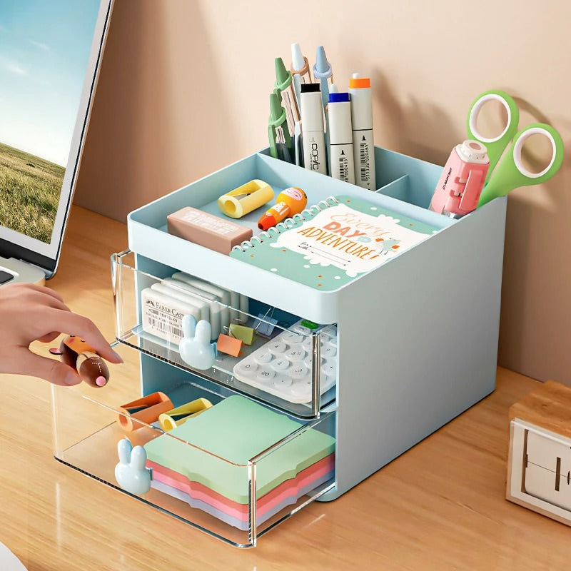 desk drawer storage box Makeup and stationary Organizer roomtery