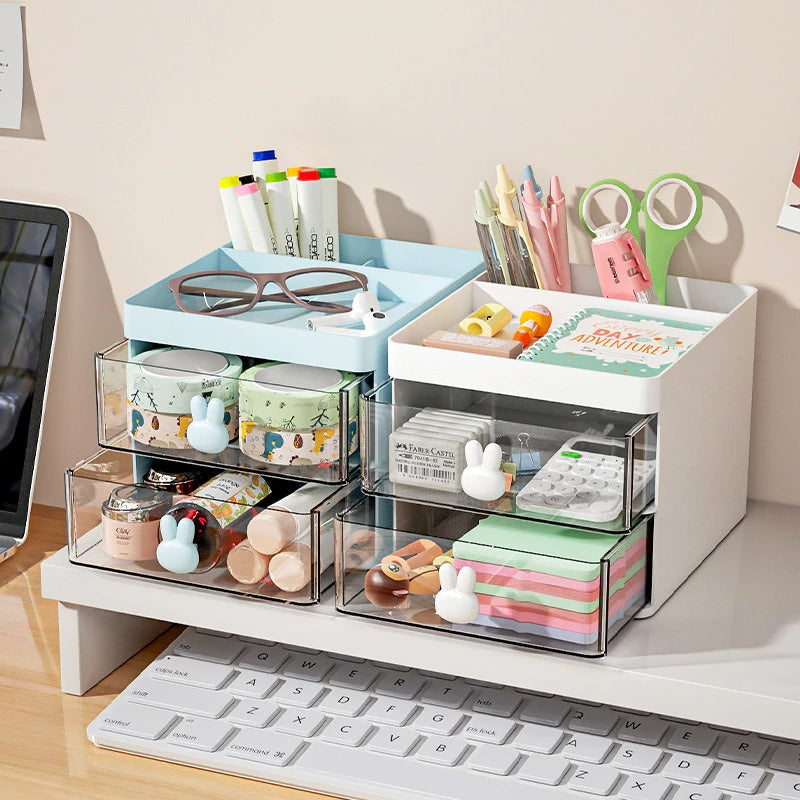 desk drawer storage box Makeup and stationary Organizer roomtery