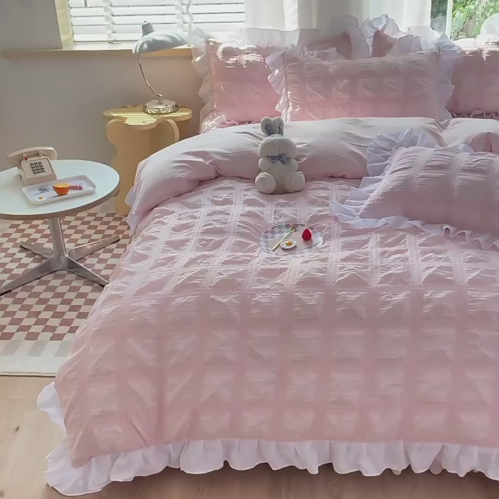 Pink Ruffle Sheets