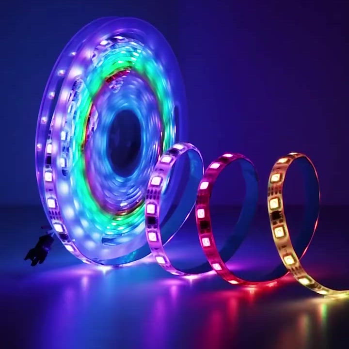 dream lights led rgb strip tape multicolor ws2811 app controlled