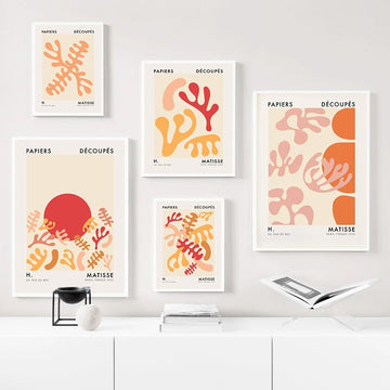 Orange Abstract Cut Outs Canvas Posters