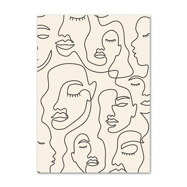 Lines and Faces Gallery Wall Canvas Posters - Shop Online on roomtery