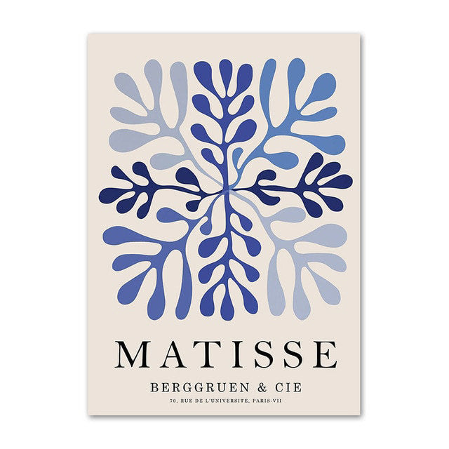 matisse blue color shades paintings wall art prints pictures aesthetic canvas posters roomtery