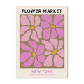colorful abstract flower market vintage nordic aesthetic posters canvas wall art roomtery