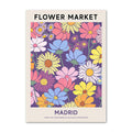 colorful abstract flower market vintage nordic aesthetic posters canvas wall art roomtery