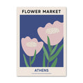colorful abstract flower market vintage nordic aesthetic posters canvas wall art roomtery