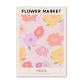colorful abstract flower market vintage nordic aesthetic posters canvas wall art roomtery