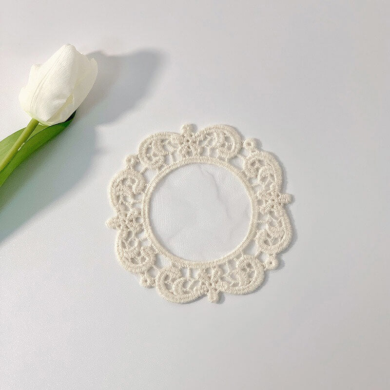 coquette aesthetic doily desk decor lace coaster roomtery