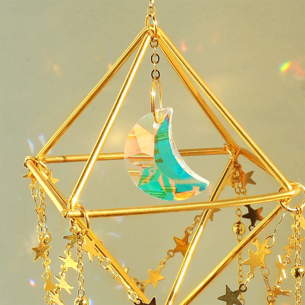 Stars & Moon Crystal Suncatcher - Shop Online on roomtery