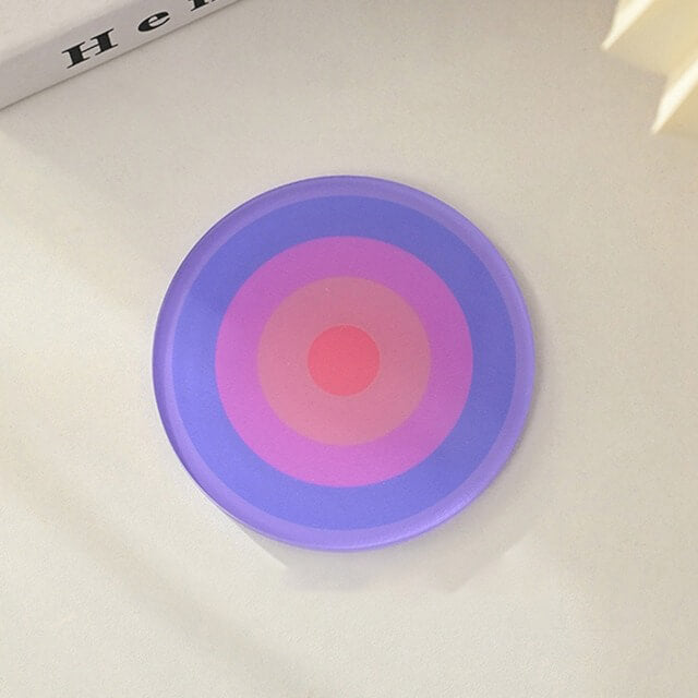 round pastel gradient acrylic coasters roomtery