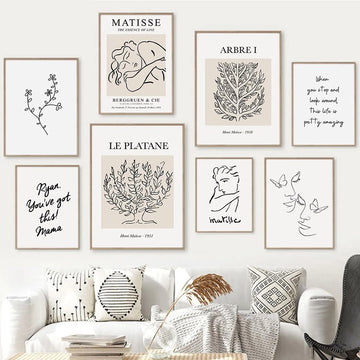 Outline Art & Quotes Canvas Posters