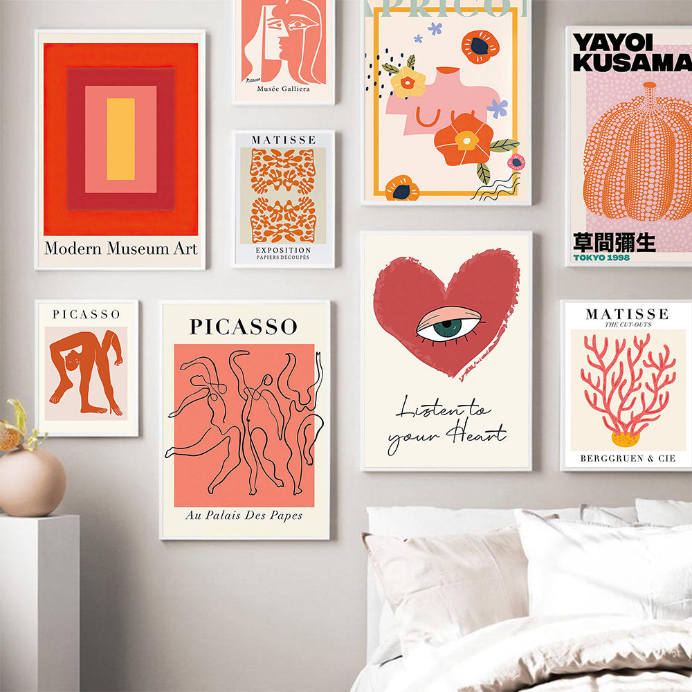 wall art canvas paintings matisse abstract modern art print aesthetic posters roomtery