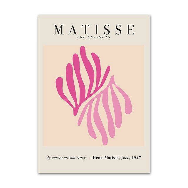 matisse cut outs art purple pink wall art canvas prints hanging decor aesthetic posters roomtery
