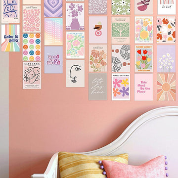 pastel art aesthetic wall collage kit poster cards roomtery