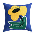 aesthetic cushion cover embroidered flower throw pillow room decor roomtery