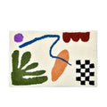 abstract shapes matisse cut outs fluffy accent rug roomtery